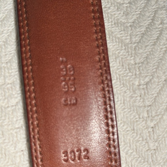 Men’s Coach 3872 Leather Black Stitch Belt - Authentic - size 38 - Picture 3 of 6